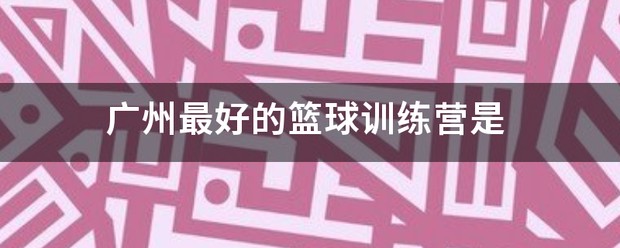 广州篮球训练营招生简章